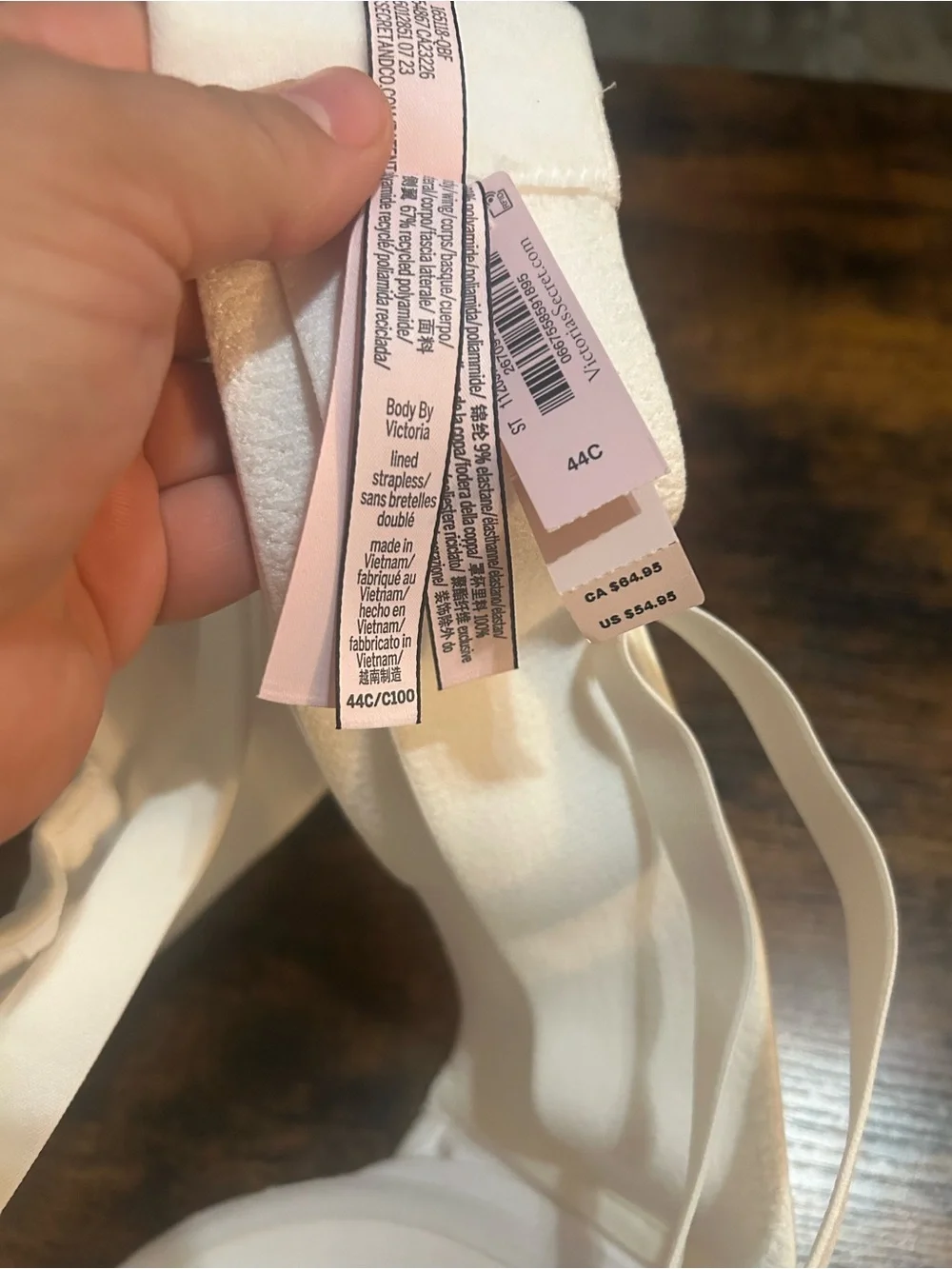 Victoria's Secret body by Victoria Bra-white-strapless